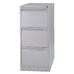 Archiefkast bisley 47x62,2x101,6cm lichtgrijs 3 laden