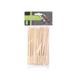 Eco-import bamboo cocktailprikkers 15 cm 50 stuks | 6 stuks