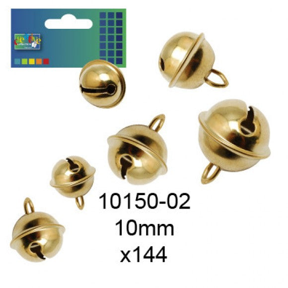 Vaessen creative • bellen met oog goud 12mm 24pcs