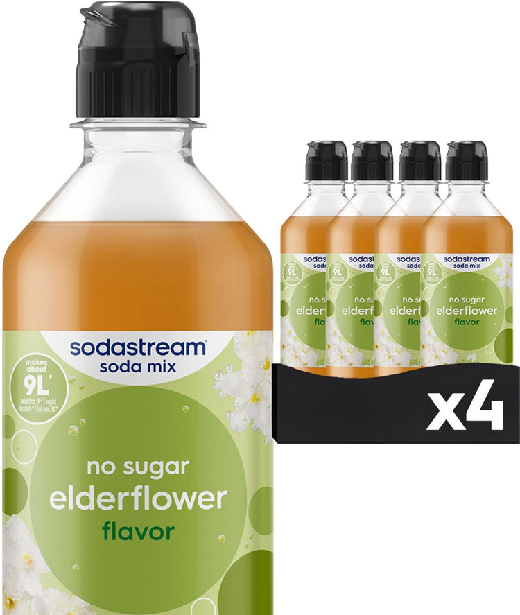Sodastream classics elderflower siroop 440ml, goed voor 9l bruisende drank