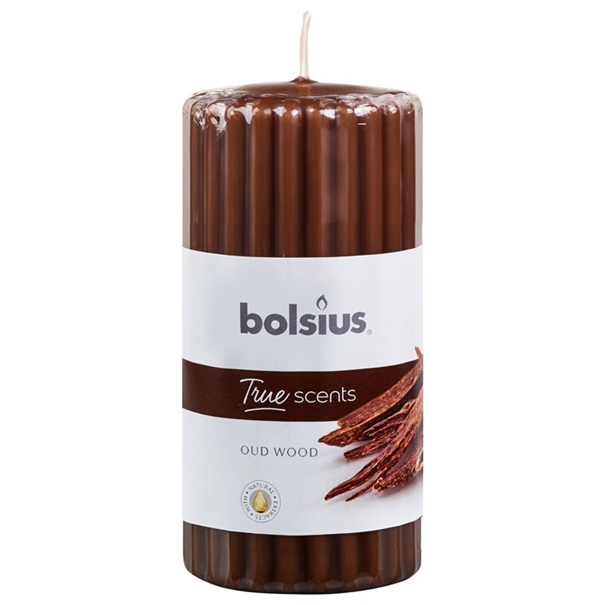 Bolsius stompkaars geur oud wood 120 58