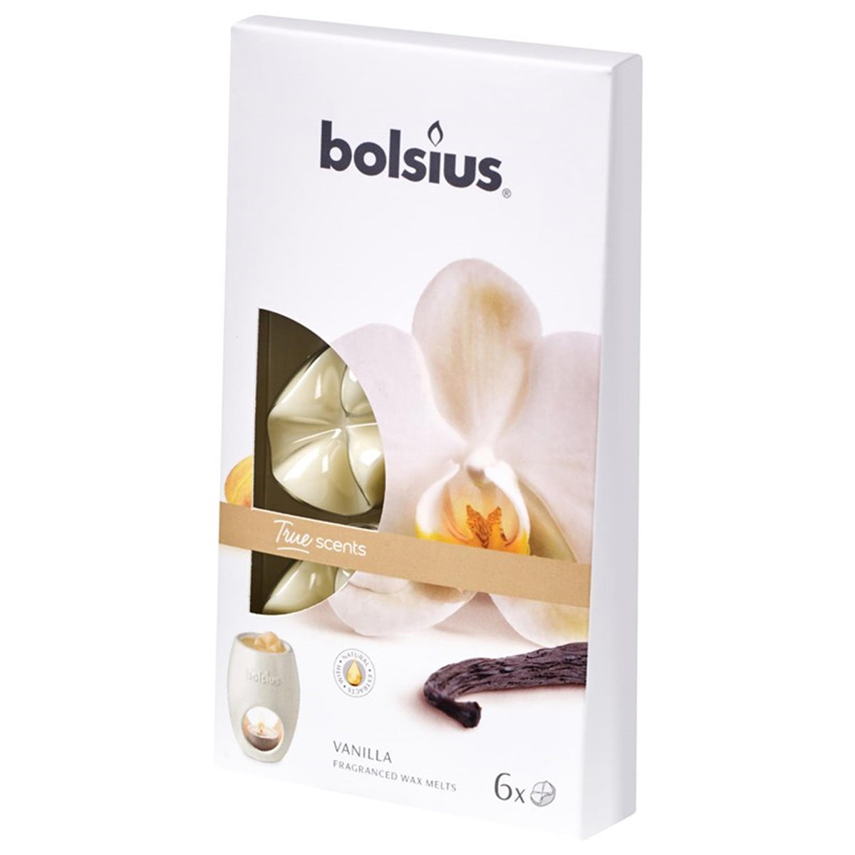 Bolsius smeltbare geurwax vanille 6st