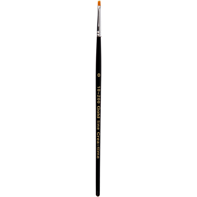 Gold line penselen, plat, afm 0, l: 18,5 cm, b: 1 mm, 12 stuk 1 doos