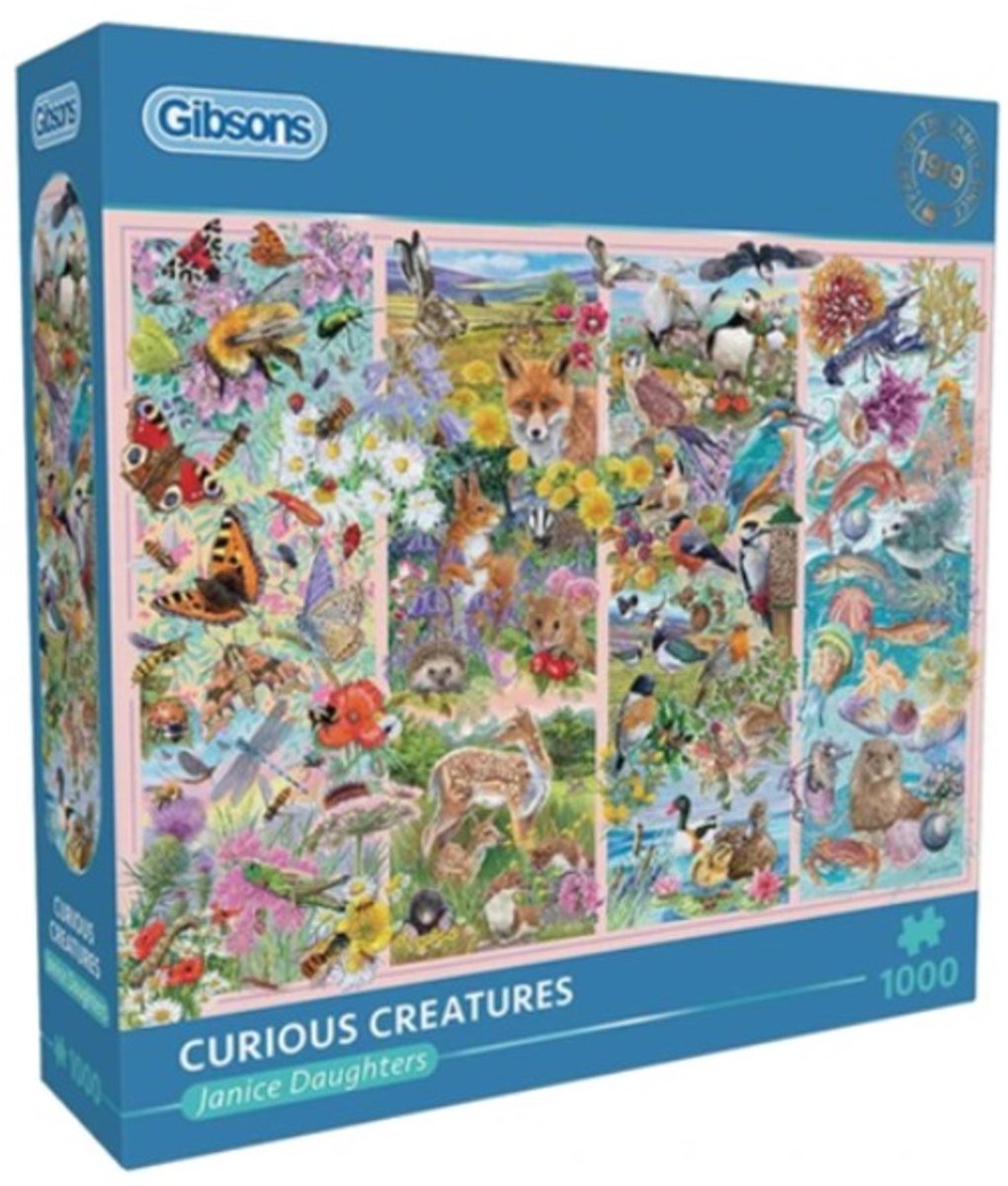 Gibsons - curious creatures (door janice daughters) - 1000 stukjes 68×49cm (b×h) - legpuzzel voor volwassenen