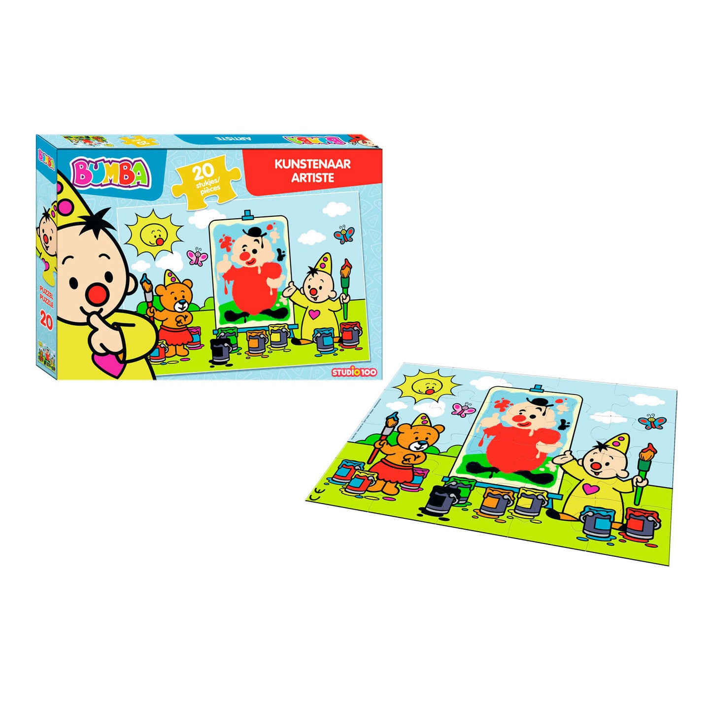 Studio 100 bumba puzzel kunstenaar, 20st.