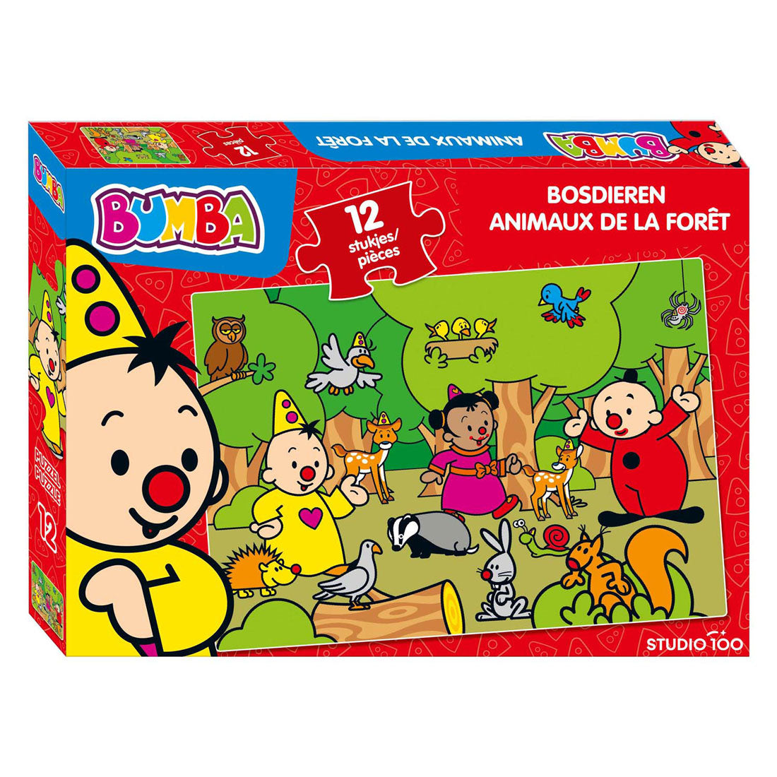 Studio 100 bumba puzzel bosdieren, 12st.