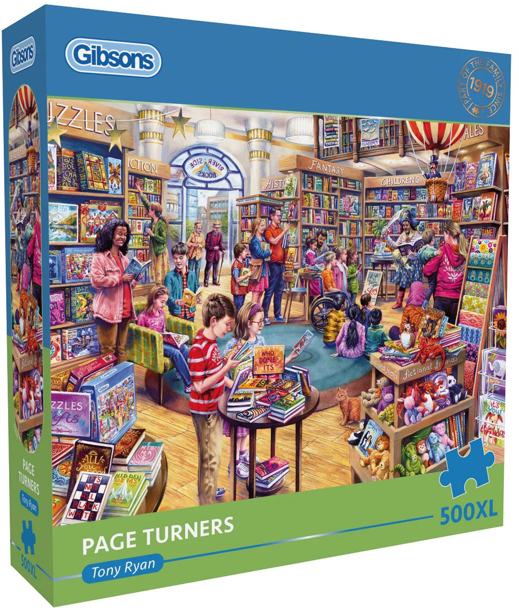 Gibsons - meeslepend boeken ( page turners ) - tony ryan - 500xl stukjes - 68×49cm - legpuzzel voor volwassenen