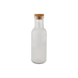 Fles raya 1l transparant met kurk | 2 stuks