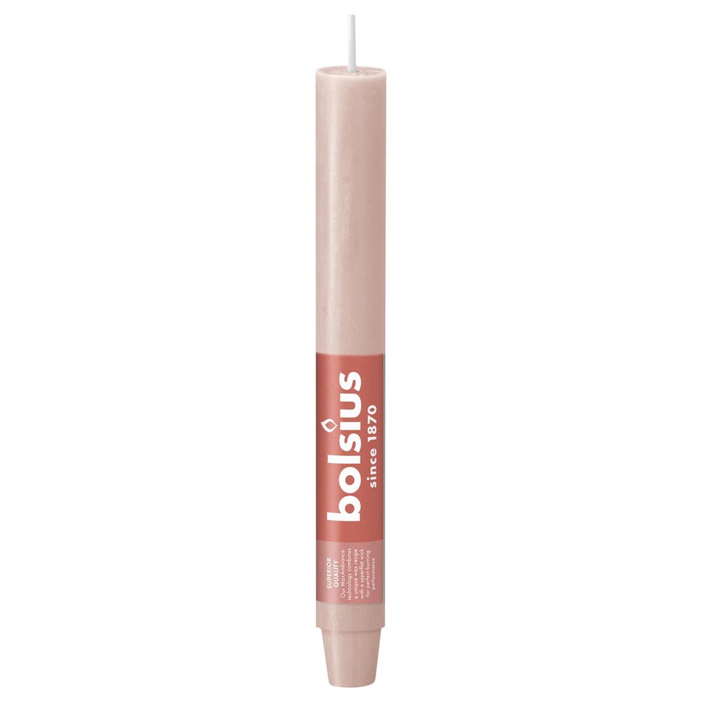 Bolsius tafelkaarsxl 230 30 rustiek nevelig roze