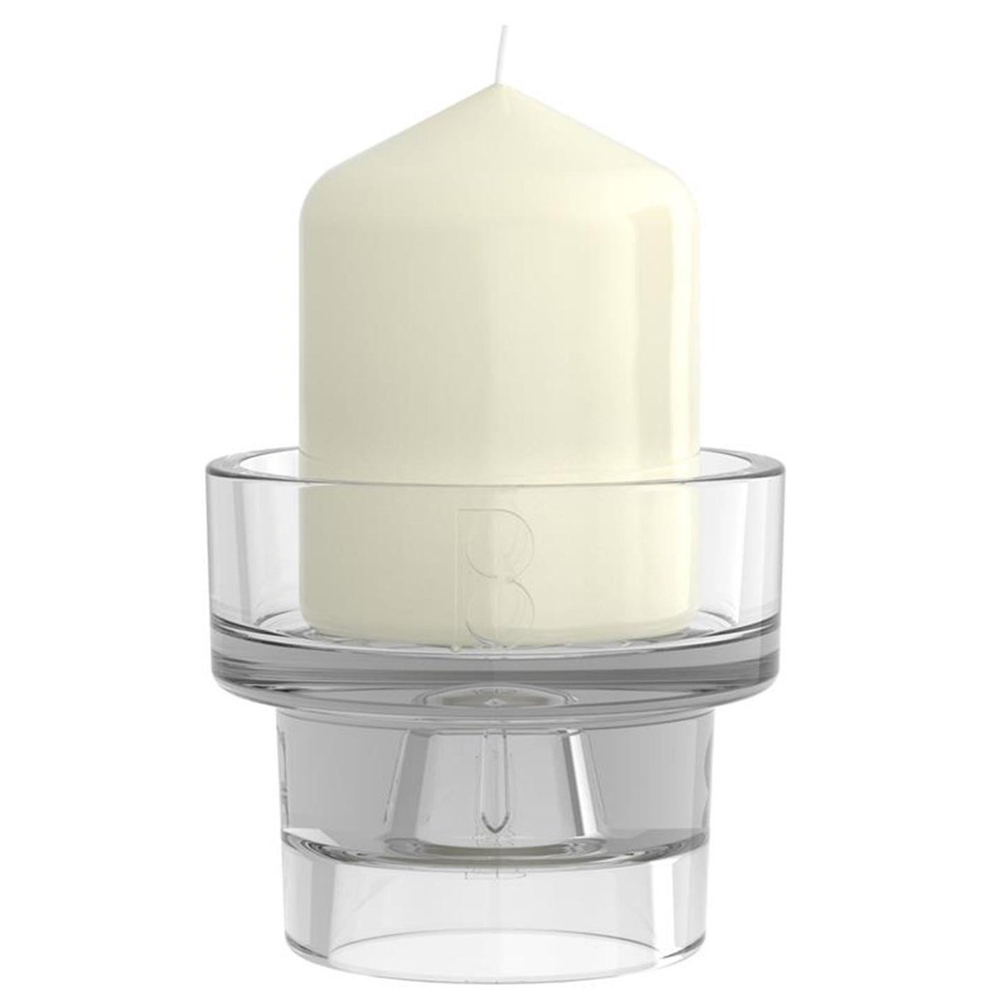 Bolsius glazen multi houder rond h6.9cm dia 8,4cm