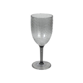 Glas wijn kunststof transparant grijs ø8x19,6cm | 6 stuks