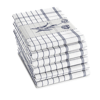Ddddd theedoek lisse 60x65 blue | 6 stuks