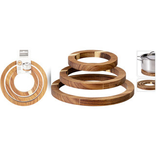 Onderzetter acacia hout | 4 stuks