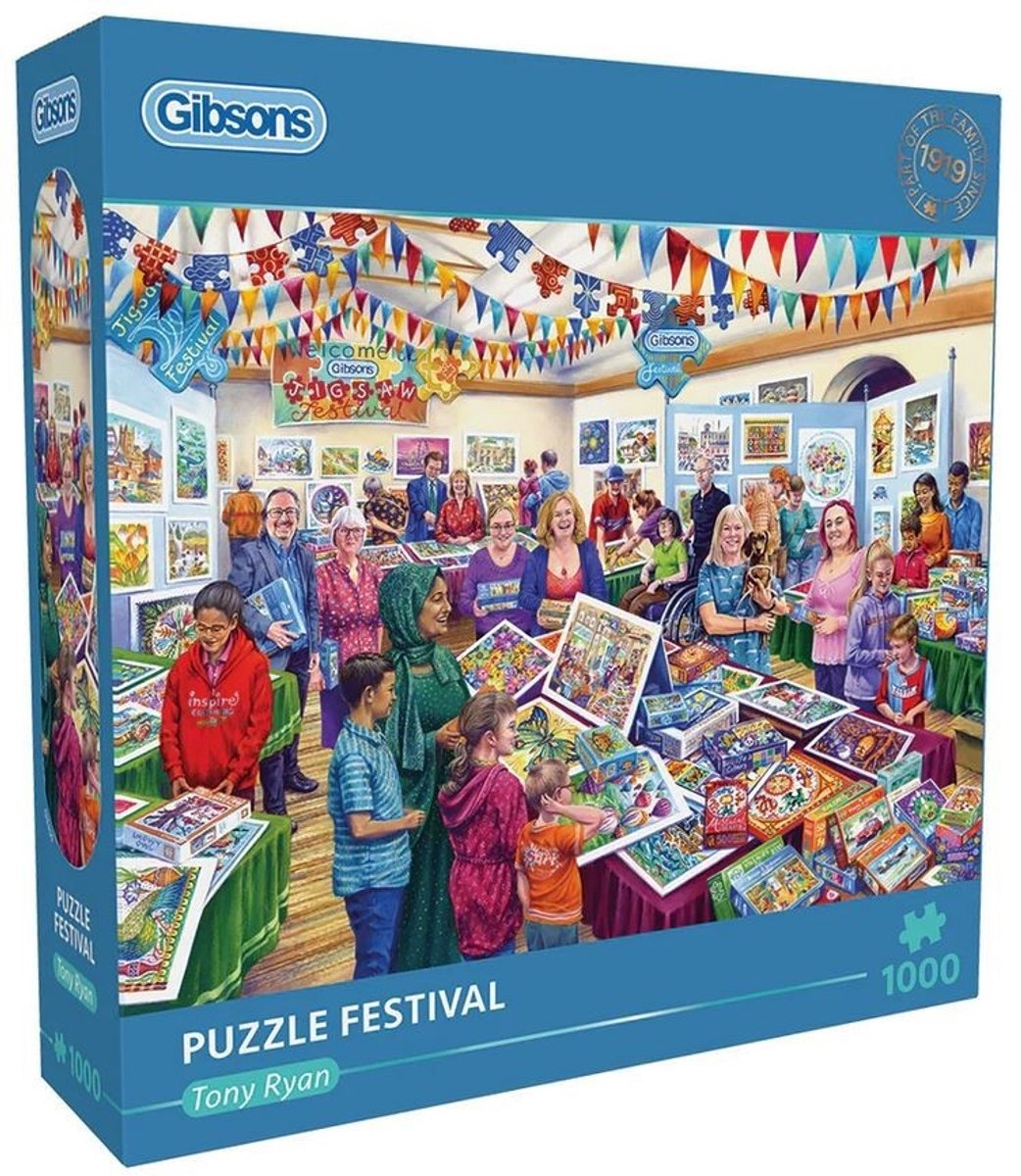 Gibsons - puzzle festival (door tony ryan) - 1000 stukjes 68×49cm (b×h) - legpuzzel voor volwassenen