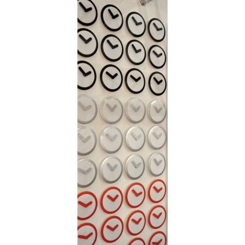 Nextime klok 2615zw focus, ø25 cm, wall, wit zwart