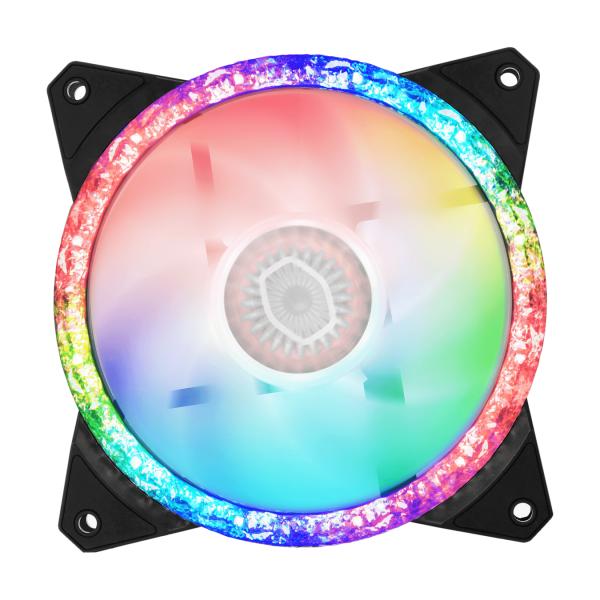 Cooler master mfy-b2dn-20npa-r1 mf120 prismatic, 3-pin argb, 120mm, 650-2000 rpm, 8 - 27 dba