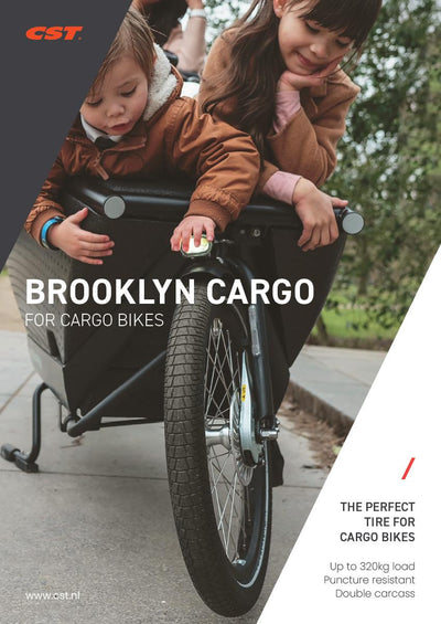Cst buitenband brooklyn pro cargo 26 x 2.15 55-559 - zwart met reflectie
