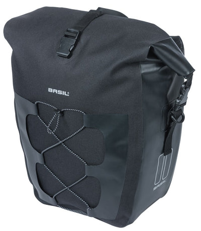 Basil enkele tas navigator waterproof l mik 25-31l 14 x 26 x 42 cm - zwart