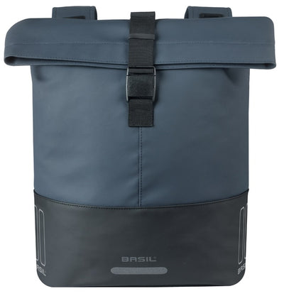 Basil dubbele fietstas cove 28-32l 14 x 29 x 36 cm - blauw zwart