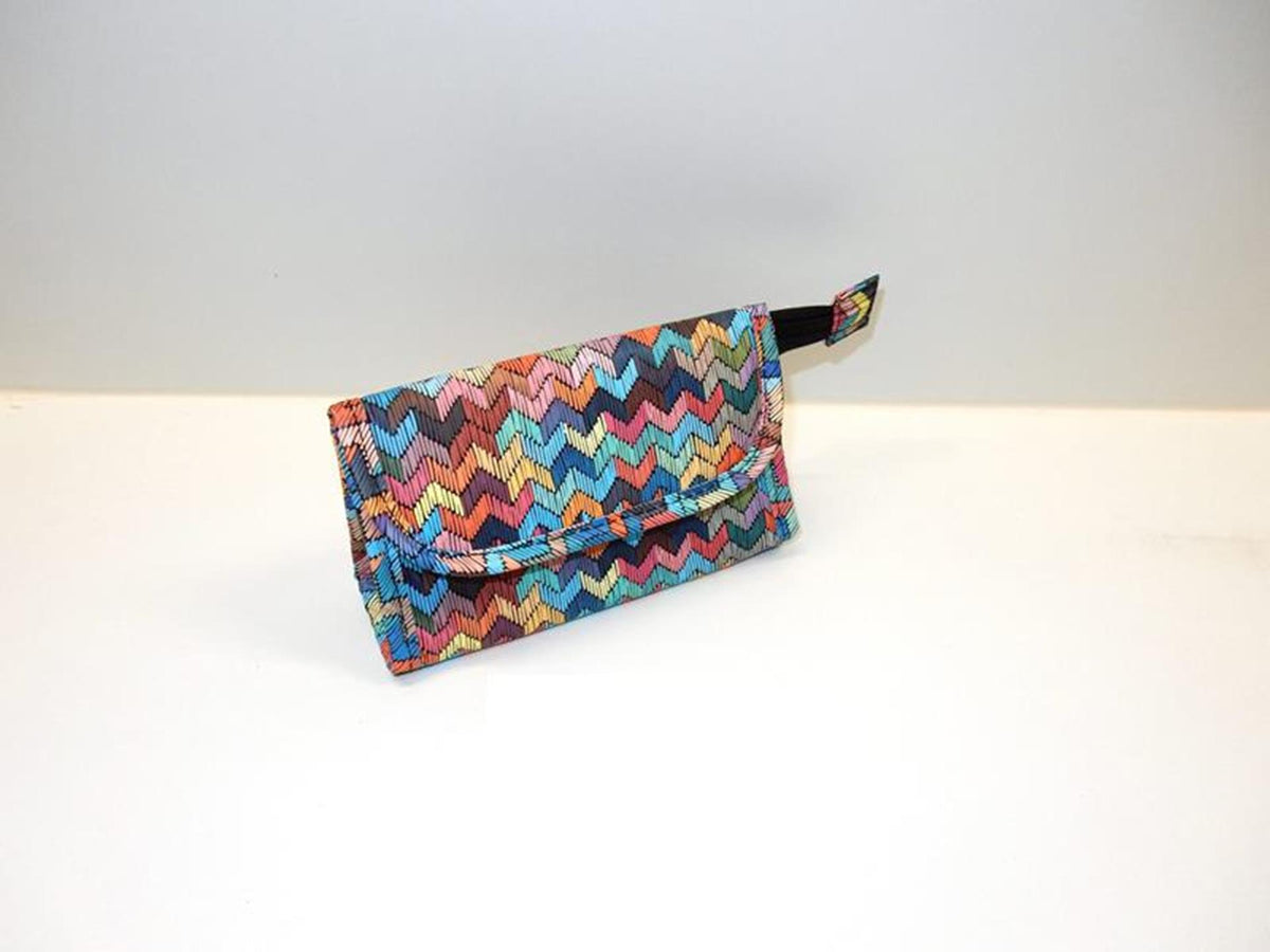 Toilettas multicolor met spiegeltje 17,5x10cm