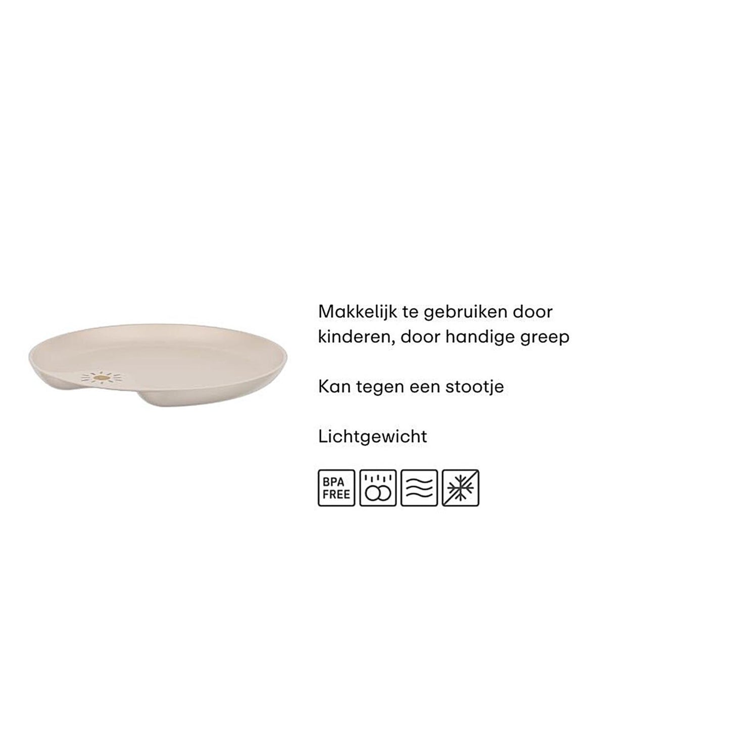 Mepal mio kinderbord little dutch - magnetronbestendig - met greep - kinderservies - fairy garden