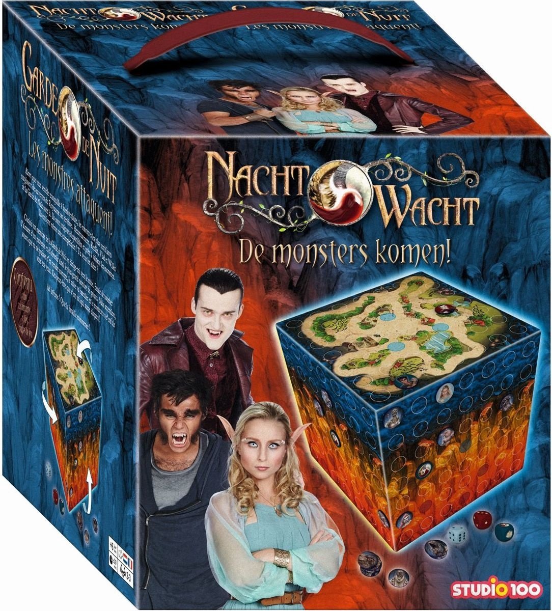 Nachtwacht bordspel - monsters komen - bord in de vorm van een kubus