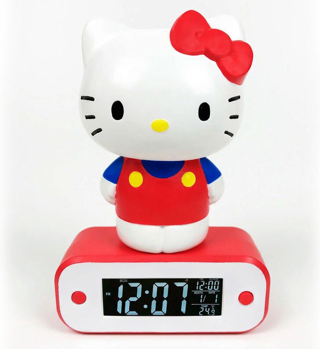 Hello kitty digitale wekkerradio met led lamp - wekker - radio - lamp - datum - kamertemperatuur