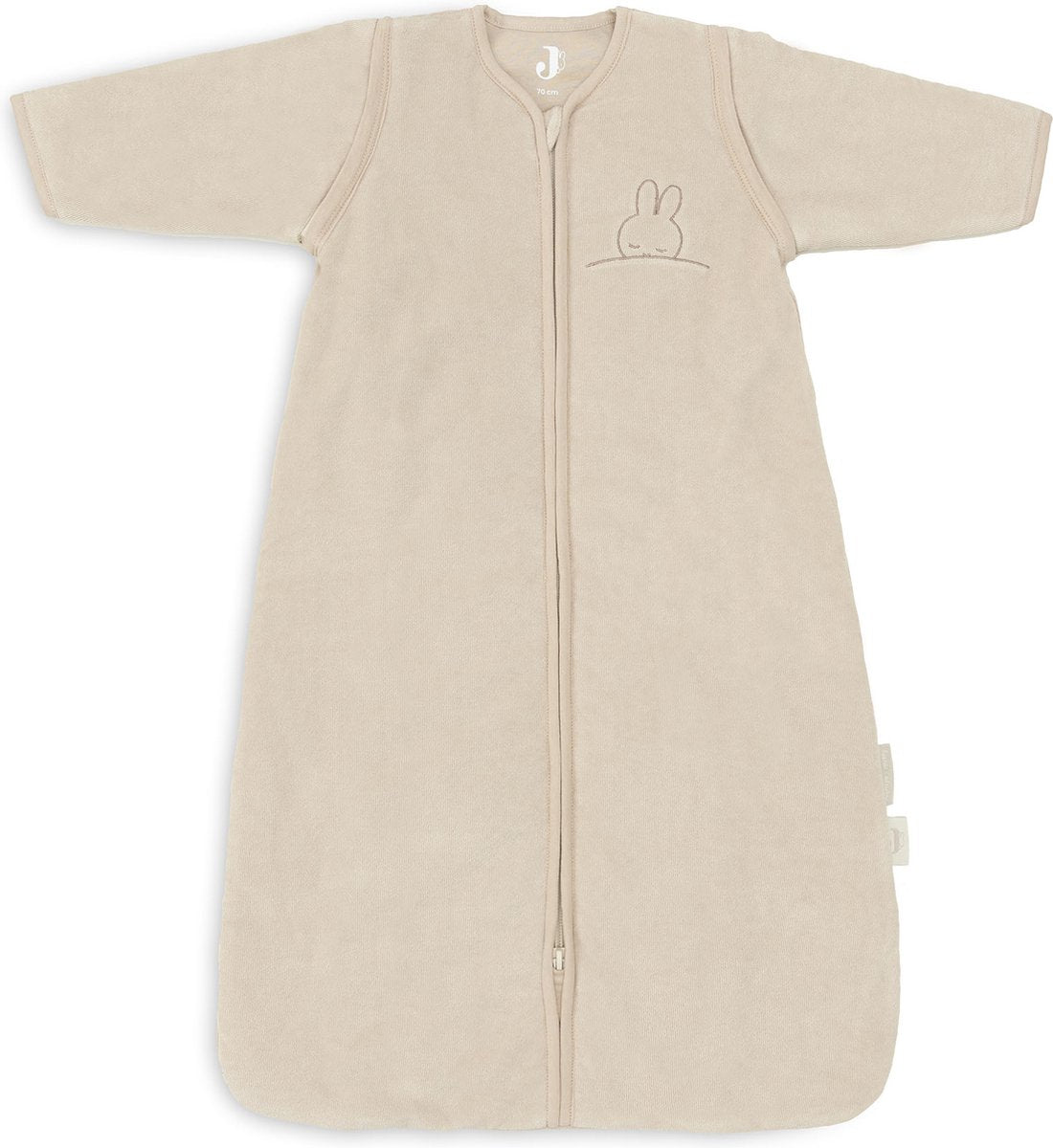 Jollein x nijntje slaapzak winter met afritsbare mouw 70cm sleepy miffy terry - nougat - winterslaapzak