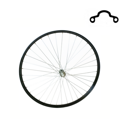 Voorwiel 28x1 1 2 zwart, westwood profiel aluminium velg