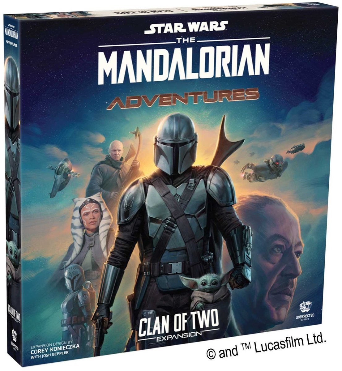 Asmodee star wars bordspel mandalorian adventures clan of two uitbreiding.