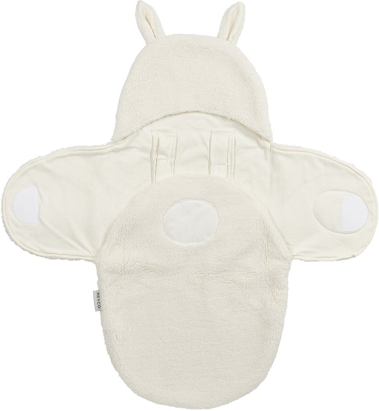 Meyco baby rabbit wikkeldeken - teddy - natural