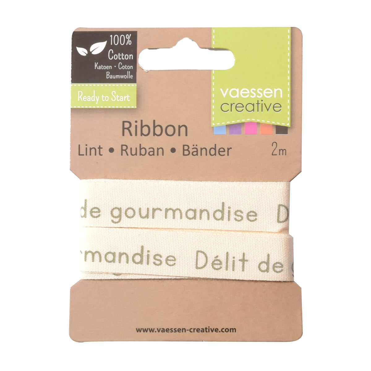 Vaessen creative • ribbon 2mx15mm fr délit de gourmandise