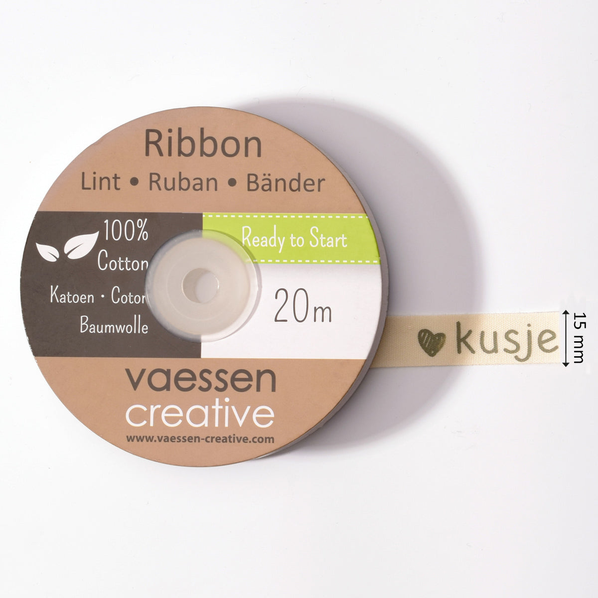 Vaessen creative • ribbon 20mx15mm nl kusje
