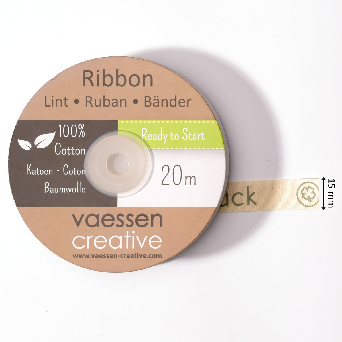 Vaessen creative • ribbon 20mx15mm de glück