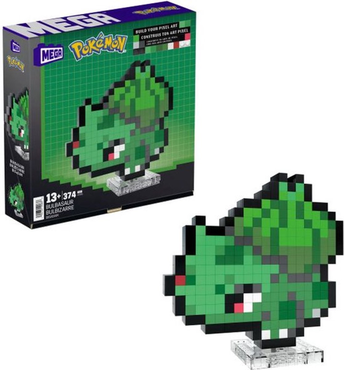 Mattel mega pokémon bisasam pixel art