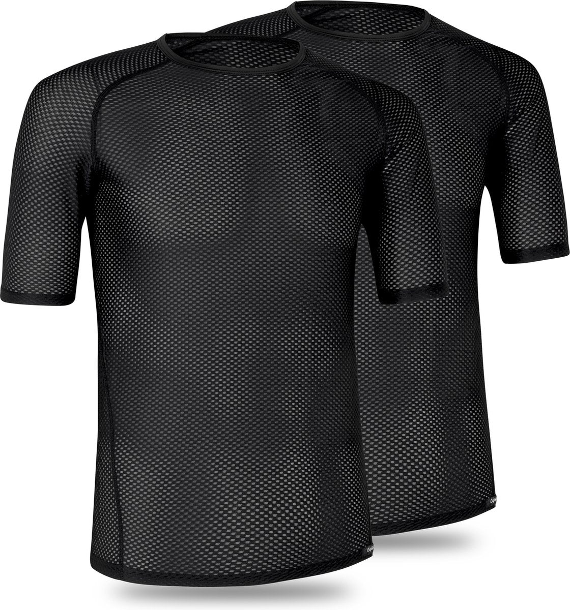 Gripgrab - ultralight mesh 2pack korte mouw base layer zomer fiets ondershirt polygiene zweethemd - zwart - heren - maat xxl