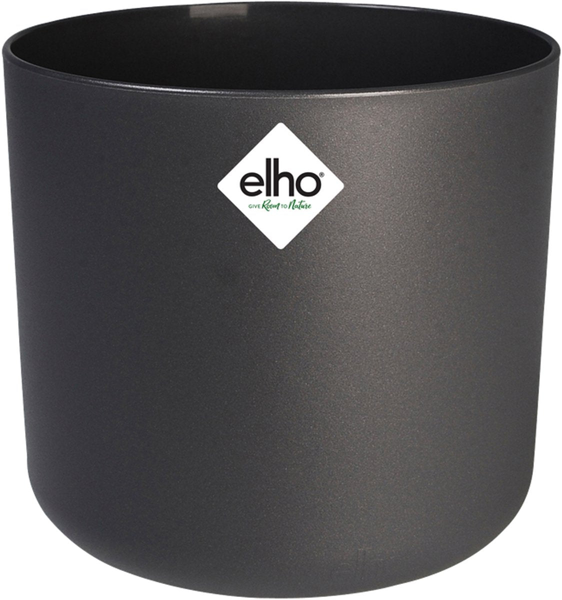 Elho b.for soft rond 18 - bloempot voor binnen - 100% gerecycled plastic - ø 18.3 x h 16.7 cm - antraciet