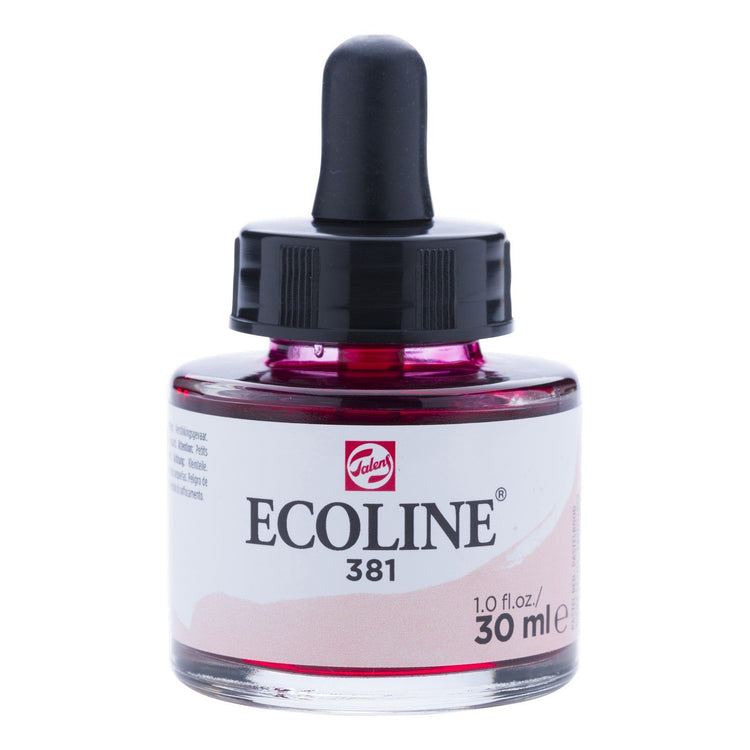 Ecoline • vloeibare waterverf fles 30ml pastelrood 381