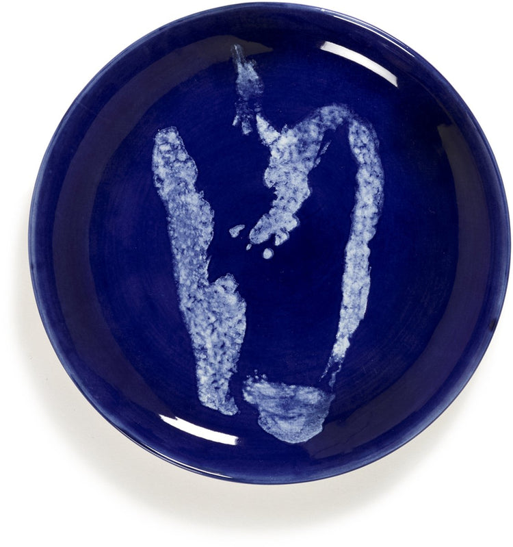 Serax - ottolenghi feast - bord s - donkerblauw wit - 19 ø - 2 stuks