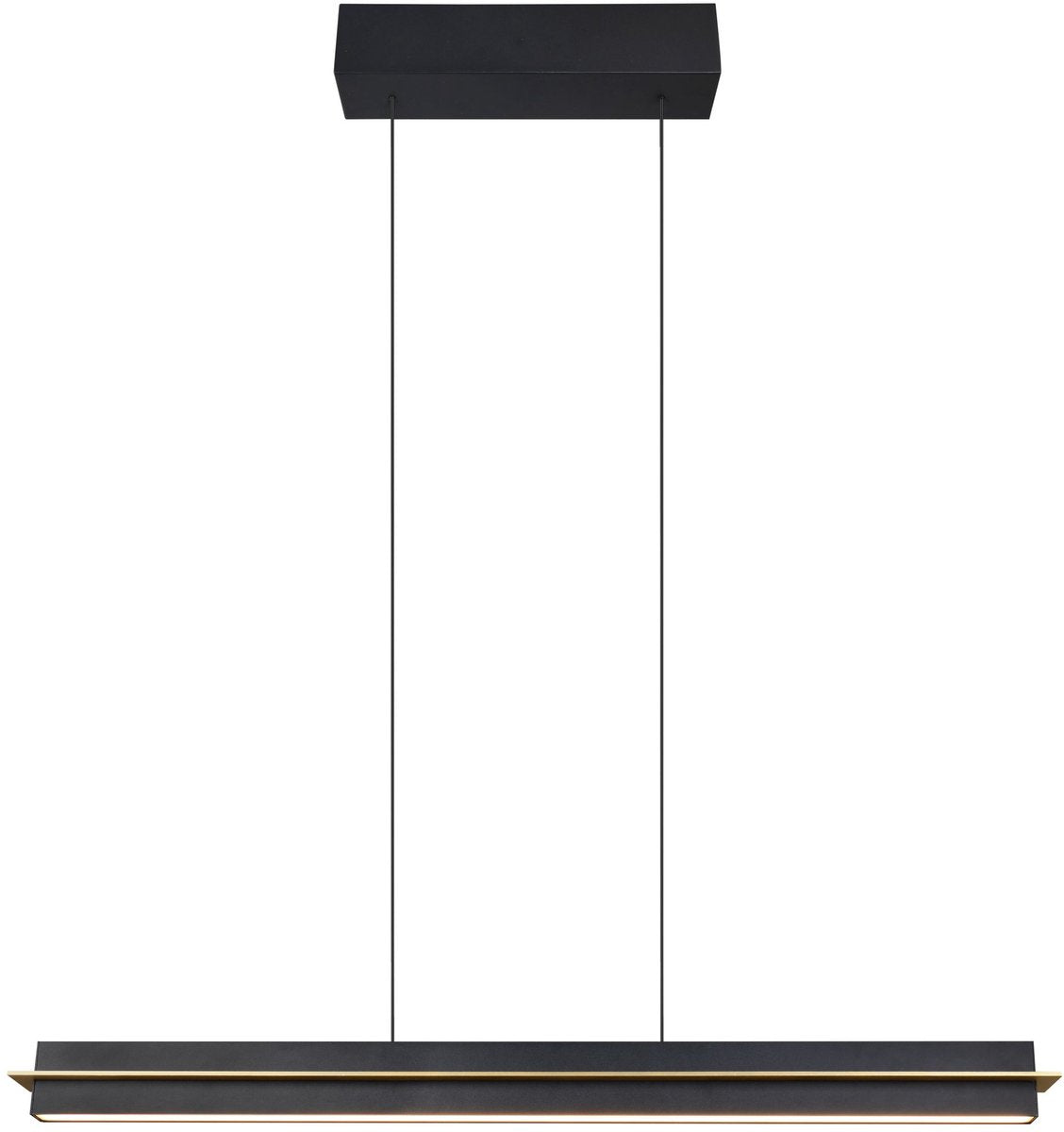 Trio emerson - hanglamp - zwart mat - incl. 1x smd 22 w - 4-stappen touch dimmer - traploos instelbare lichtkleur - geheugen functie - traploos in hoogte verstelbaar
