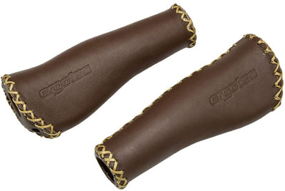 Ergotec Monaco set handvatten leder 2x 135mm bruin