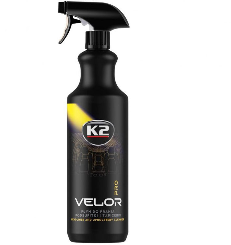 K2 pro detailing - velor pro reinigingsvloeistof - 1l - mandarijngeur - niet-uitspoelend