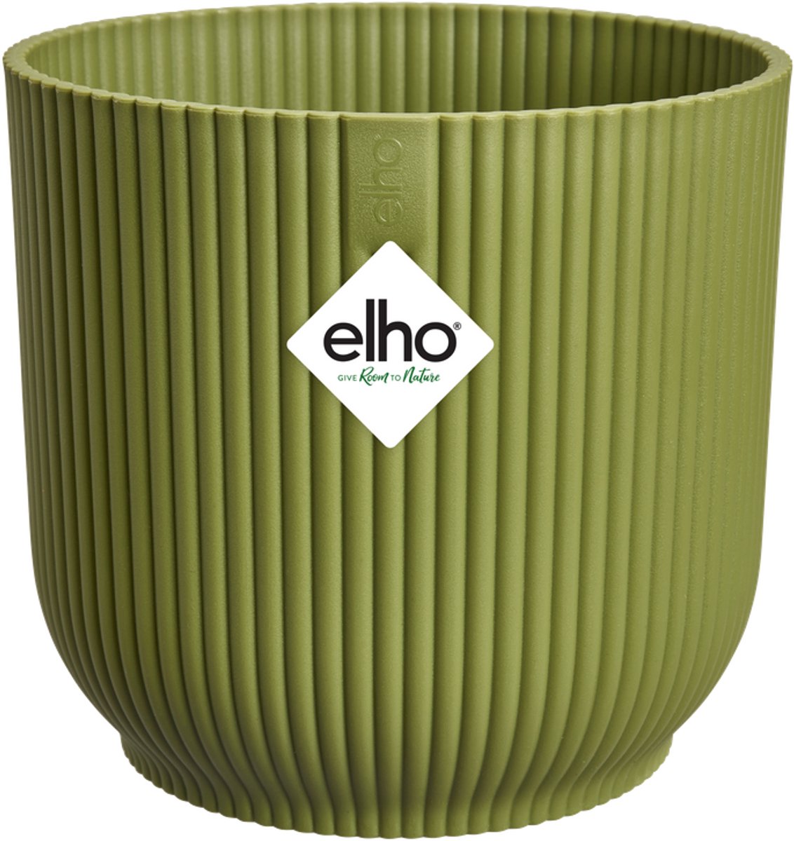 Elho vibes fold rond 22 - bloempot voor binnen - 100% gerecycled plastic - ø 22.0 x h 20.2 cm - varengroen
