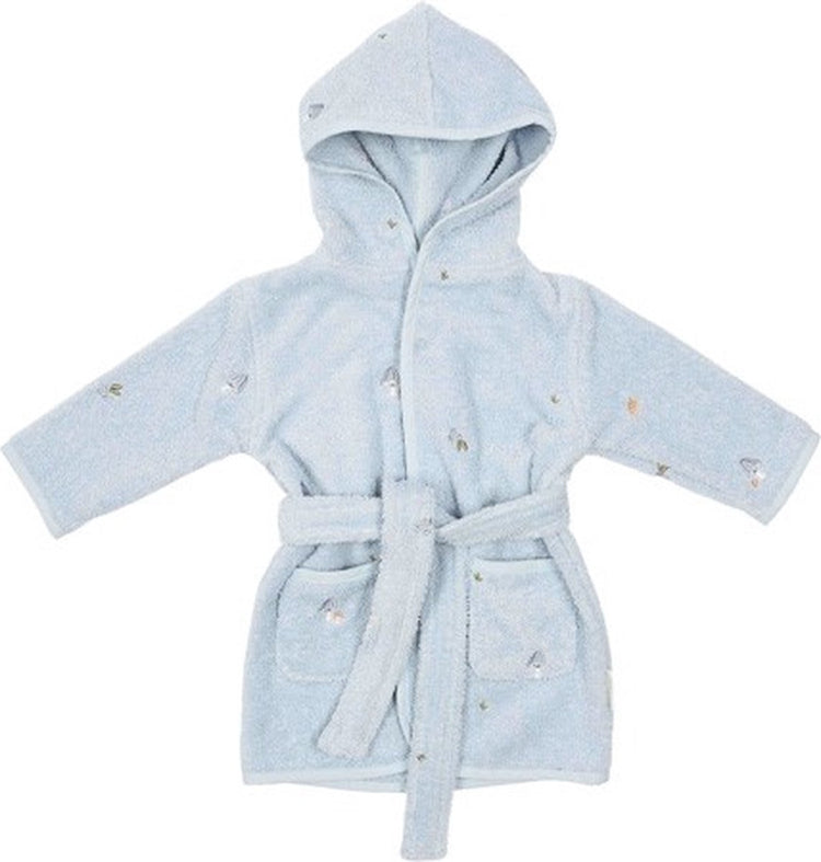 Little dutch badjas - blauw - maat 86 92 - forest friends