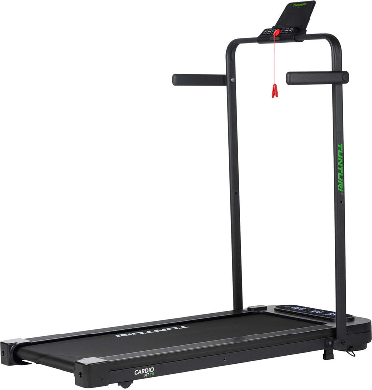 Tunturi cardio fit t5 loopband - hardloopband met bluetooth - wandelband- 14 programma's - inklapbaar - walking pad - compact - 1 tot 8 km u - eu veiligheid gecertificeerd - incl gratis app