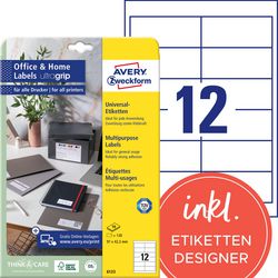Etiketten avery 6123 97 x 42.3