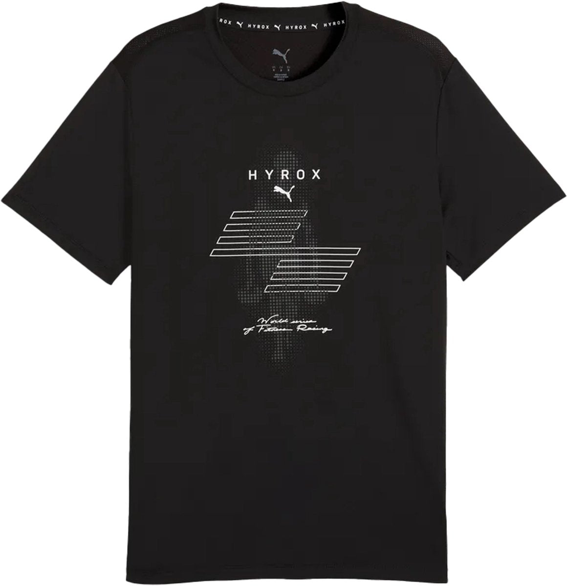 Puma x hyrox cloudspin thermoadapt t-shirt in de kleur zwart.