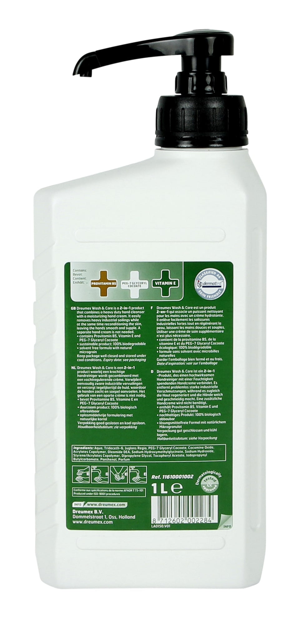 Dreumex wash care handreiniger handzeep 1 liter met pomp