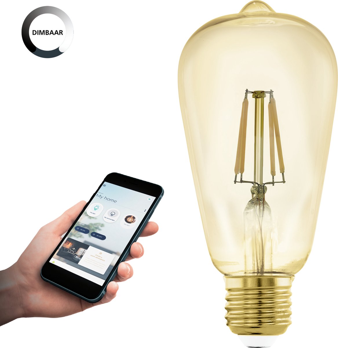 Eglo connect.z smart led lamp - e27 - ø 6,4 cm - 2200k - dimbaar - zigbee