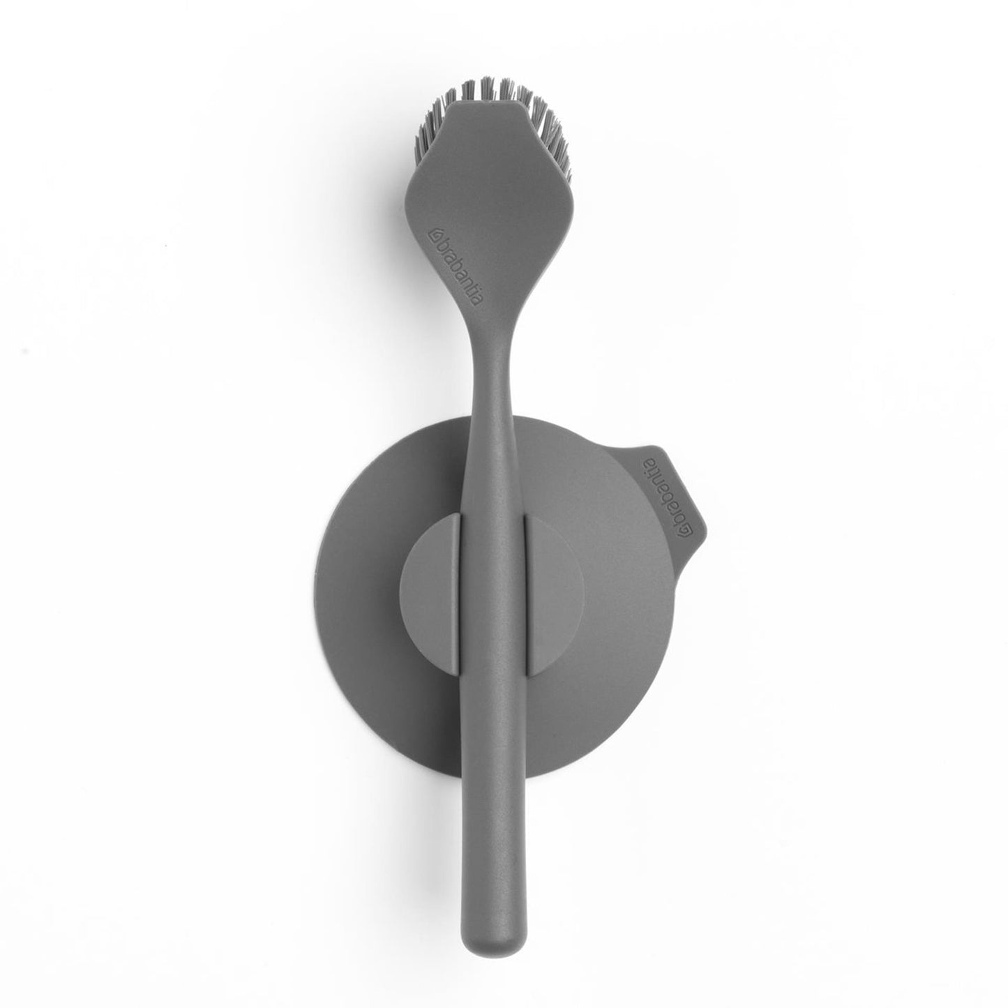 Brabantia sinkside afwasborstel - met zuignaphouder - dark grey